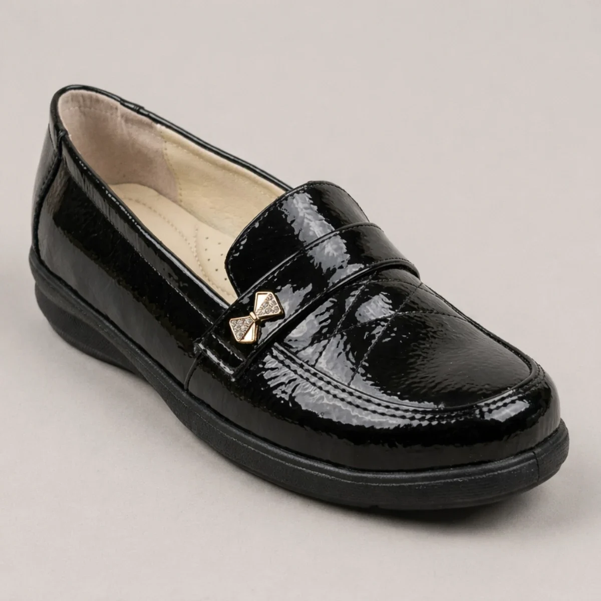 zapato de piso para dama saray de confort en sintético liso