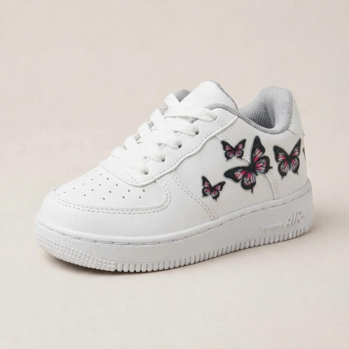 Tienda Zapaterías Guzmán tenis casual niña negro con rosa y ajuste de velcro