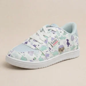 tenis casual niña negro con rosa y ajuste de velcro