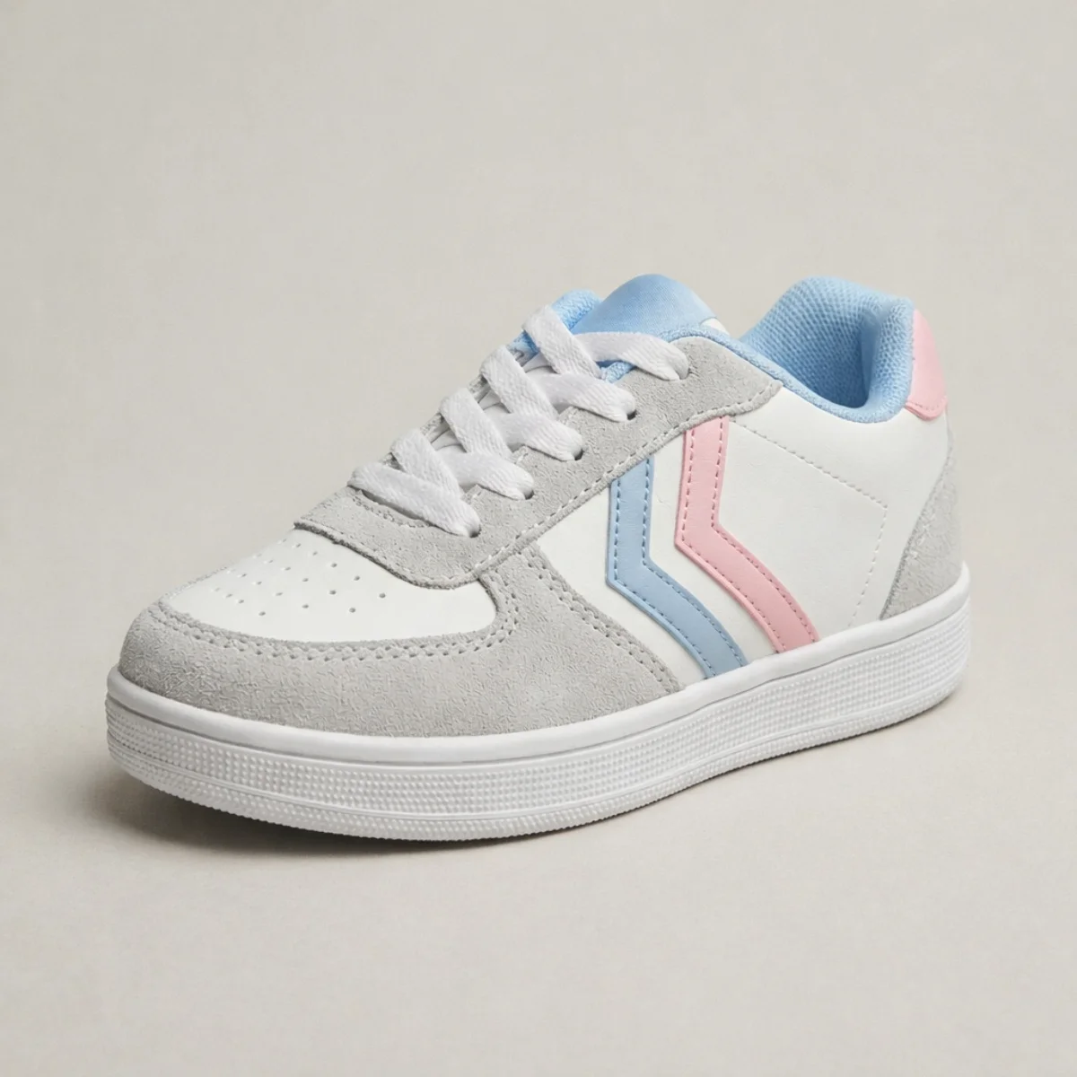 Tienda Zapaterías Guzmán tenis casual niña negro con rosa y ajuste de velcro