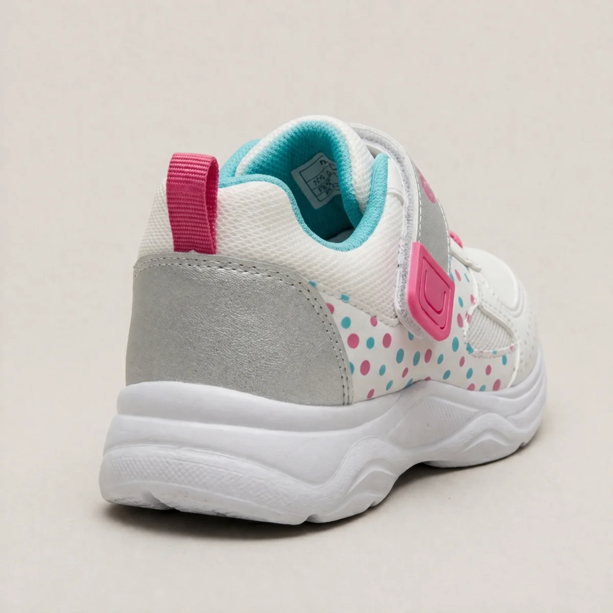 tenis casual niña negro con rosa y ajuste de velcro tenis casual niña negro con rosa y ajuste de velcro