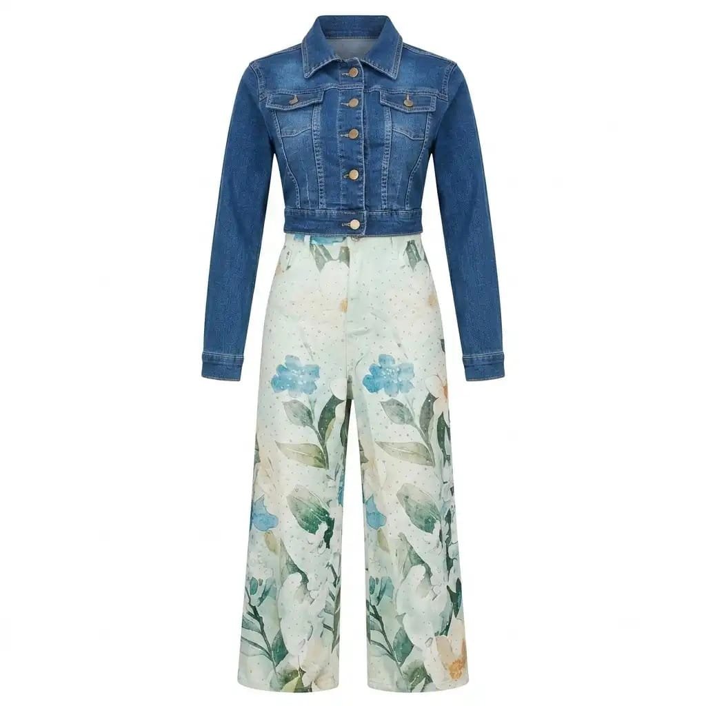 Productos copia de jumpsuit dama vino con blazer negro