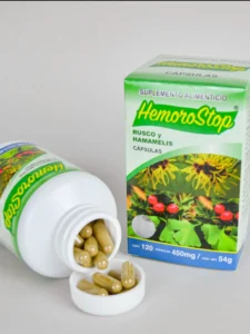 Capsulas HEMOROSTOP Hamamelis, Ginkgo biloba y Centella asiática